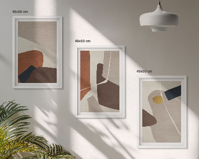 Billedsæt til soveværelset Abstrakt boho-maleri