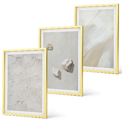 Triptykon billeder med ramme Moderne maling af sandsten