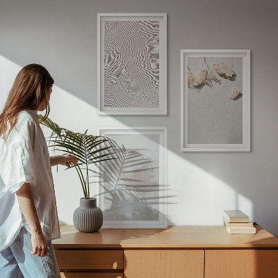 Billedsæt til soveværelset Sandsten boho tekstur