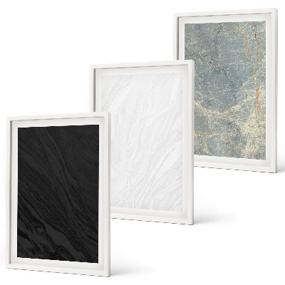Triptykon billeder med ramme Farverne på elegante stenstrukturer