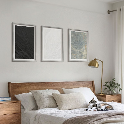 Triptykon billeder med ramme Farverne på elegante stenstrukturer