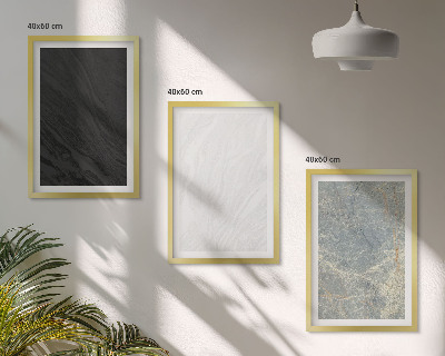Triptykon billeder med ramme Farverne på elegante stenstrukturer