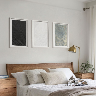 Triptykon billeder med ramme Farverne på elegante stenstrukturer