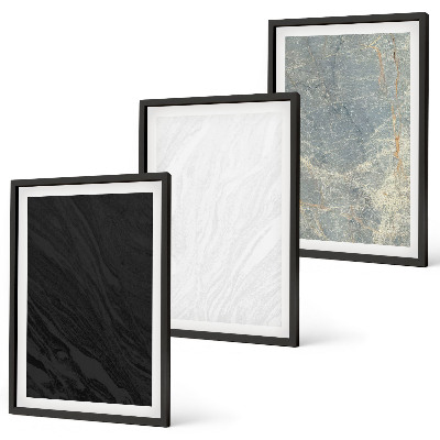 Triptykon billeder med ramme Farverne på elegante stenstrukturer