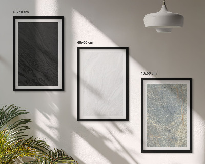 Triptykon billeder med ramme Farverne på elegante stenstrukturer