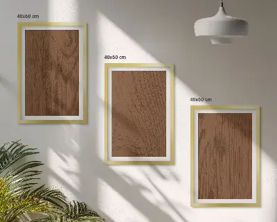 Billedsæt til soveværelset med minimalistisk motiv af træbark