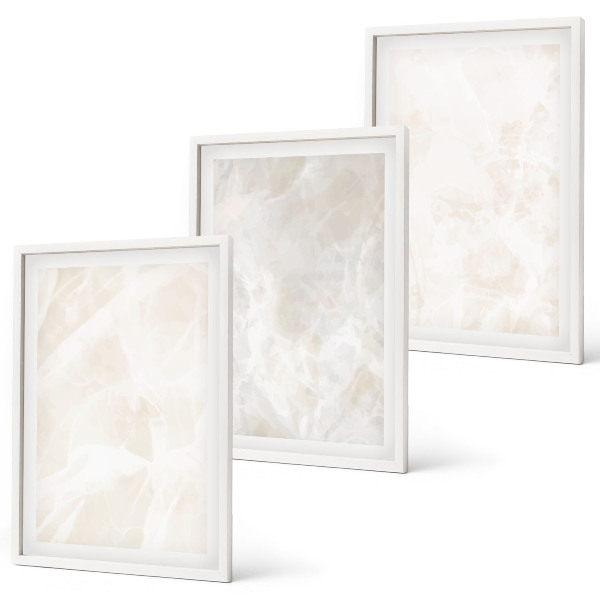 Triptykon billeder med ramme Strukturen af ​​elegant marmor