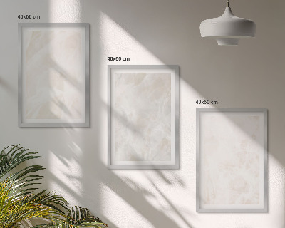 Triptykon billeder med ramme Strukturen af ​​elegant marmor