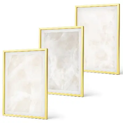 Triptykon med ramme motivet strukturen af elegant marmor