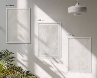 Triptykon billeder med ramme Strukturen af ​​elegant marmor