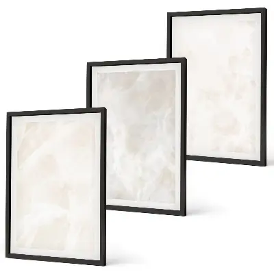 Triptykon med ramme motivet strukturen af elegant marmor