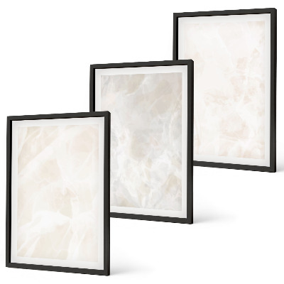 Triptykon billeder med ramme Strukturen af ​​elegant marmor