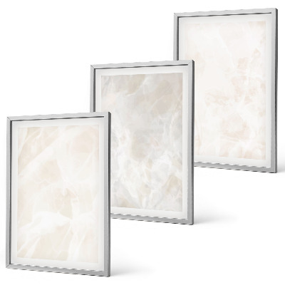 Triptykon billeder med ramme Strukturen af ​​elegant marmor