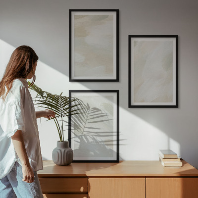 Billedsæt til soveværelset Lyse maling abstrakt boho