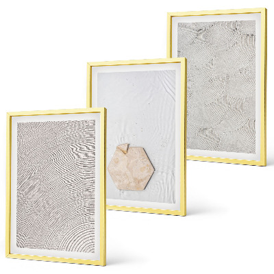 Triptykon billeder med ramme Lyse boho sandteksturer