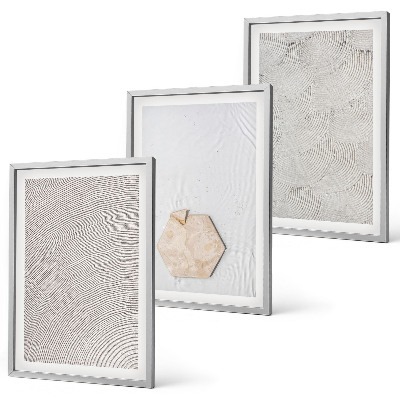 Triptykon billeder med ramme Lyse boho sandteksturer