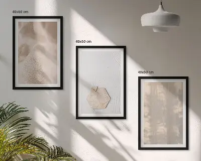 Billedsæt til soveværelset med subtile boho-teksturer i naturfarver