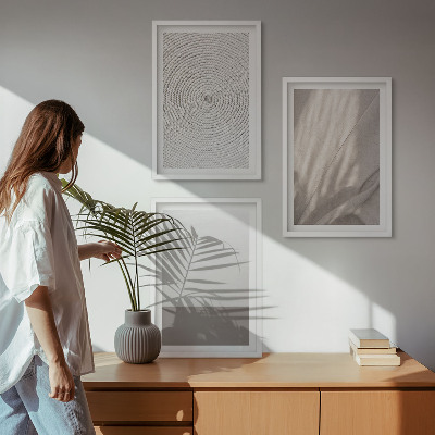 Billedvæg inspiration Naturlige boho-teksturer