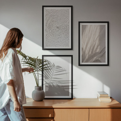 Billedvæg inspiration Naturlige boho-teksturer