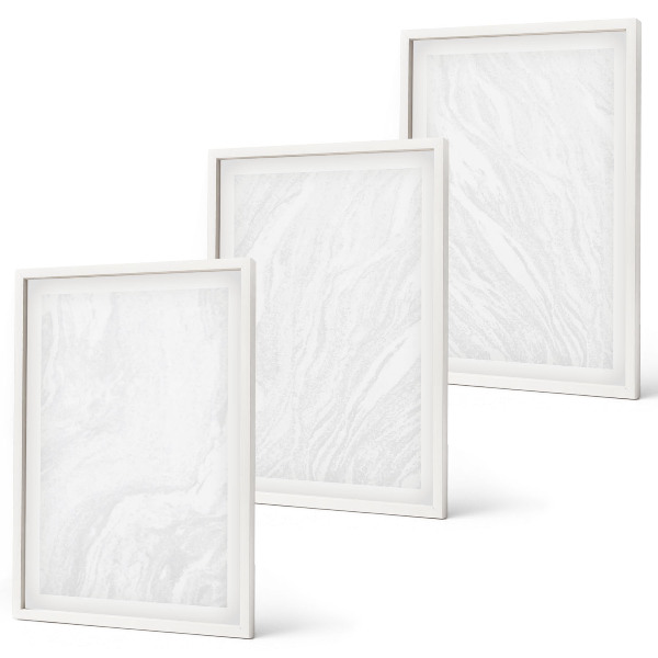 Triptykon billeder med ramme Elegant marmorstruktur
