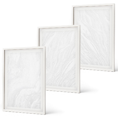Triptykon billeder med ramme Elegant marmorstruktur