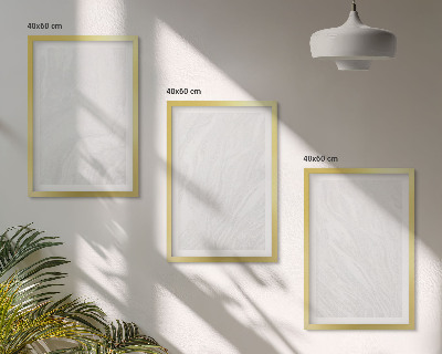 Triptykon billeder med ramme Elegant marmorstruktur