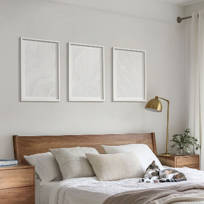 Triptykon billeder med ramme Elegant marmorstruktur