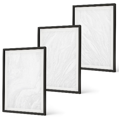 Triptykon billeder med ramme Elegant marmorstruktur