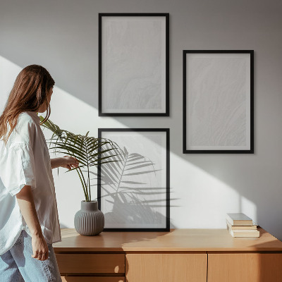 Triptykon billeder med ramme Elegant marmorstruktur