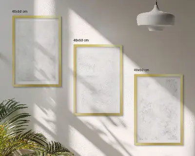 Billedvæg inspiration hvid minimalistisk baggrund med pletter