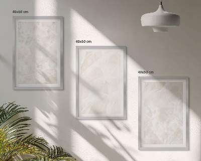 Triptykon billeder med ramme Pastelfarvede marmorstrukturer
