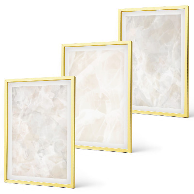 Triptykon billeder med ramme Pastelfarvede marmorstrukturer
