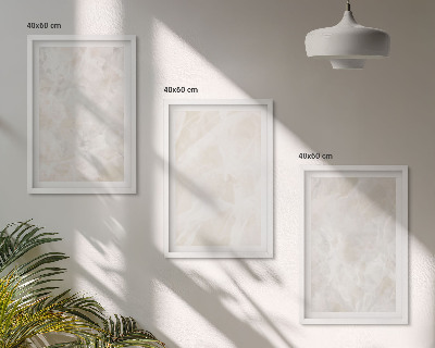 Triptykon billeder med ramme Pastelfarvede marmorstrukturer