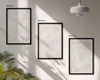 Triptykon billeder med ramme Pastelfarvede marmorstrukturer