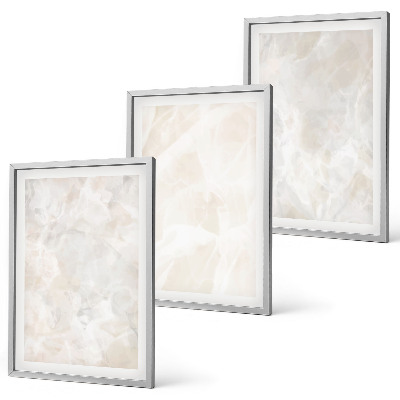 Triptykon billeder med ramme Pastelfarvede marmorstrukturer