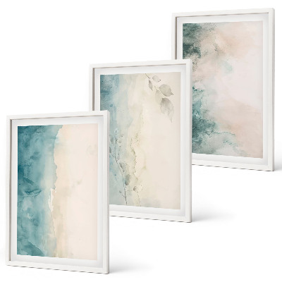 Billedvæg inspiration Akvarel lærred minimalisme