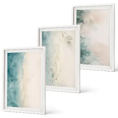 Akvarel lærred med minimalisme vægbillede til inspiration