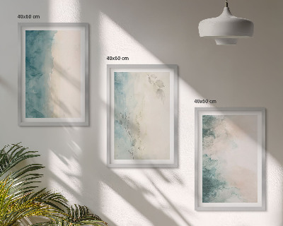 Billedvæg inspiration Akvarel lærred minimalisme