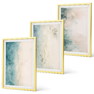 Billedvæg inspiration Akvarel lærred minimalisme