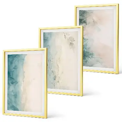 Akvarel lærred med minimalisme vægbillede til inspiration