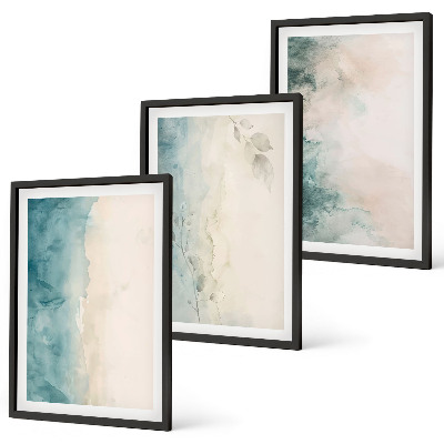 Billedvæg inspiration Akvarel lærred minimalisme