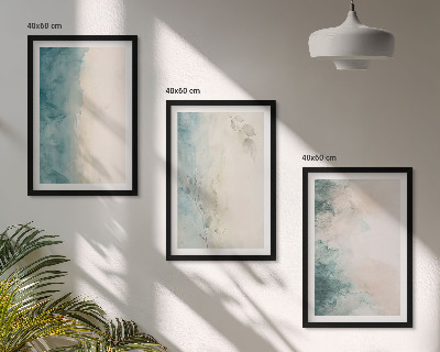 Billedvæg inspiration Akvarel lærred minimalisme