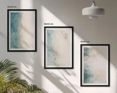 Akvarel lærred med minimalisme vægbillede til inspiration