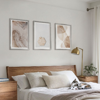 Triptykon billeder med ramme Designerabstraktion af naturen