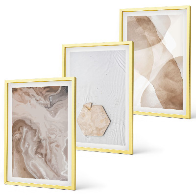 Triptykon billeder med ramme Designerabstraktion af naturen