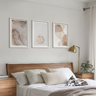 Triptykon billeder med ramme Designerabstraktion af naturen