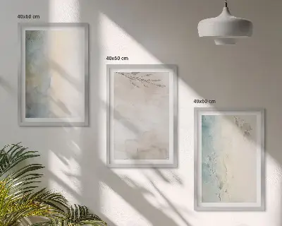 Akvarelkartoner delikat inspiration til billedvæg