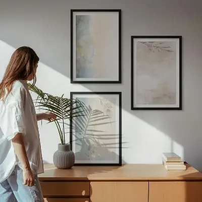Akvarelkartoner delikat inspiration til billedvæg