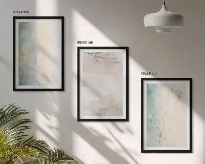 Akvarelkartoner delikat inspiration til billedvæg