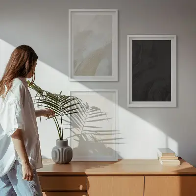 Billedvæg minimalistisk vægdekoration med strukturerede nuancer